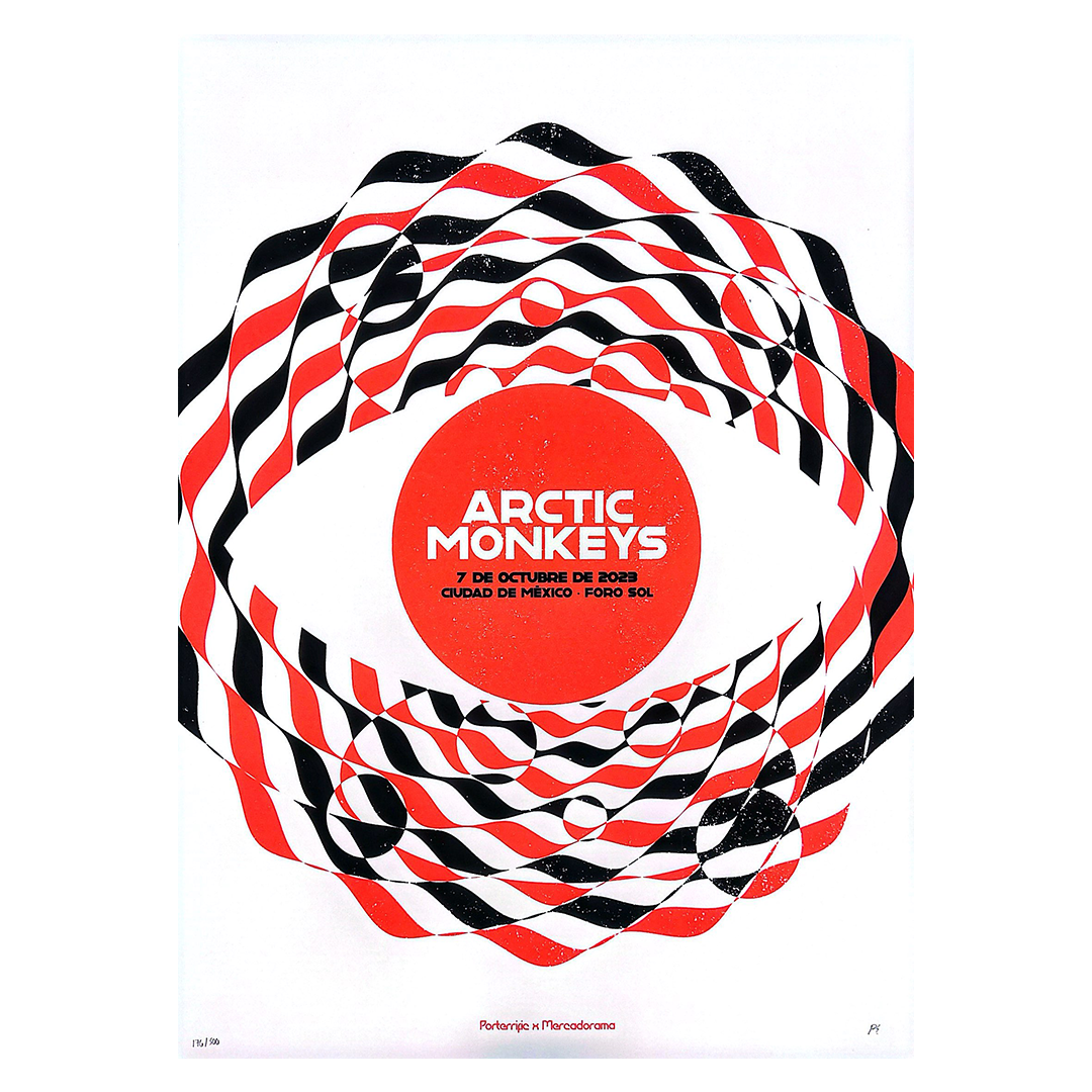 Arctic Monkeys CDMX Oct 7 2023 x Porterrific Gig Poster