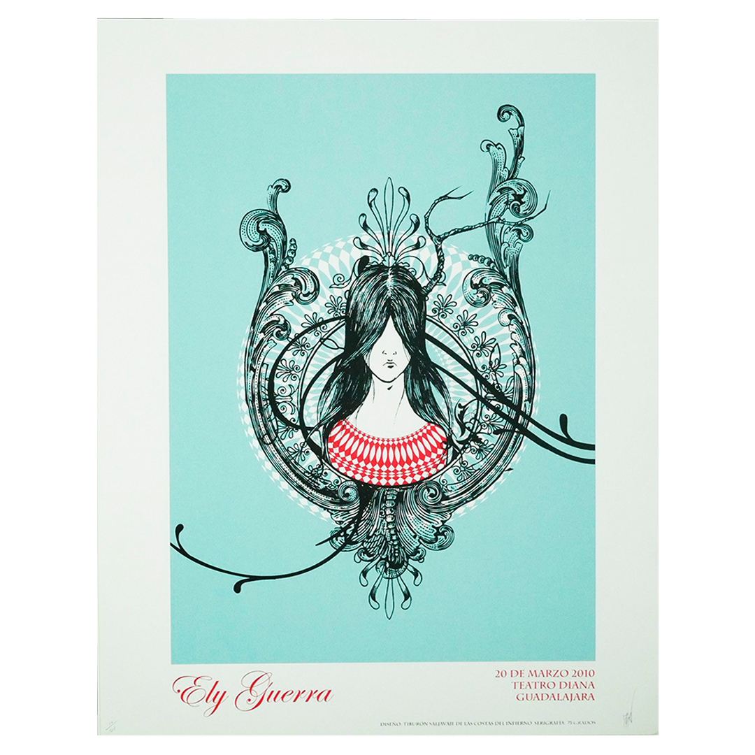 Ely Guerra Guadalajara 2010 Tiburón Gig Poster