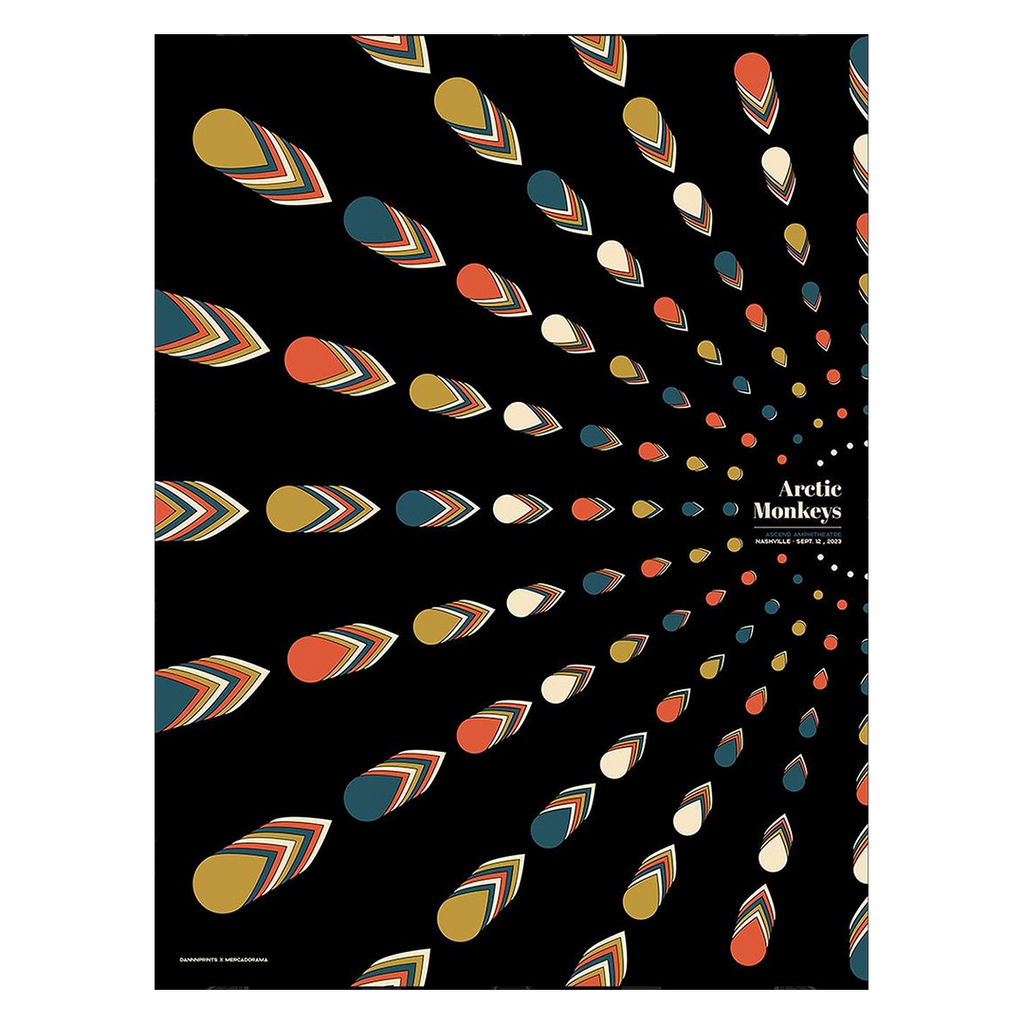 Arctic Monkeys Nashville Sept 12 2023 x Dannnprints Gig Poster