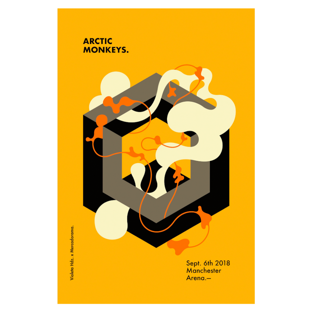 Arctic Monkeys Manchester 2018 x Violeta Hernandez Gig poster