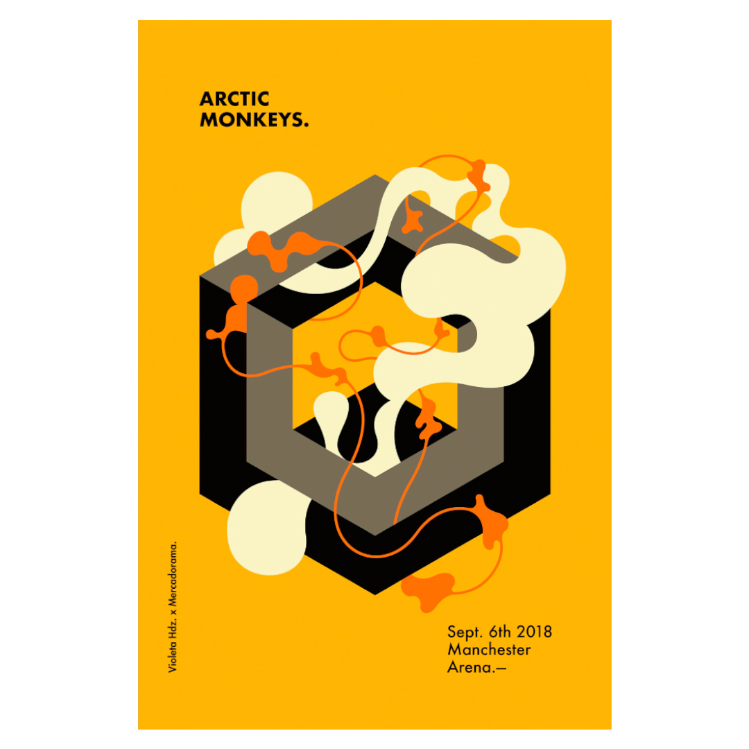 Arctic Monkeys Manchester 2018 x Violeta Hernandez Gig poster