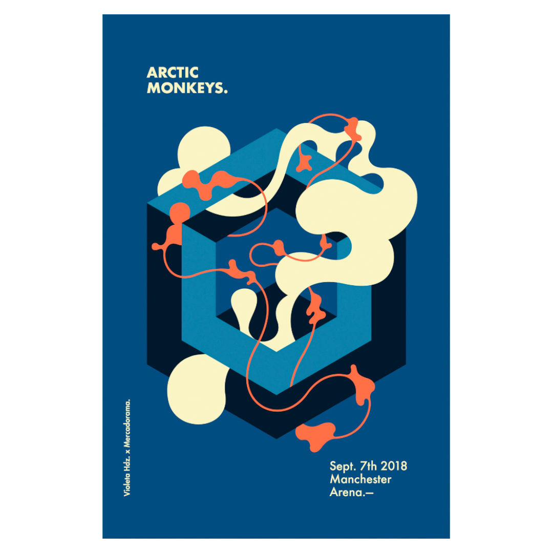 Arctic Monkeys Manchester 2018 x Violeta Hernandez Gig poster