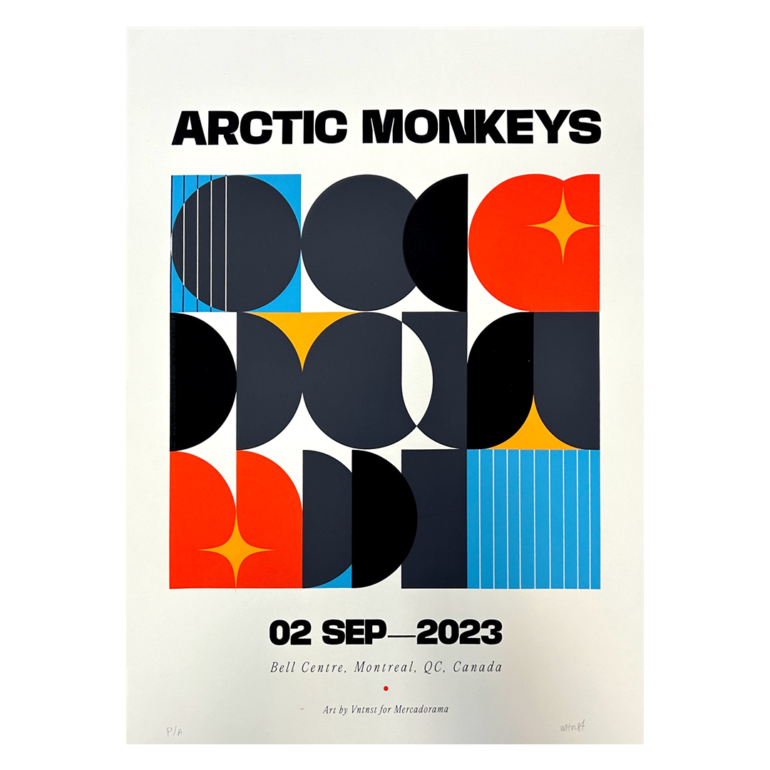Arctic Monkeys Montreal 2023 x Vntnst Gig Poster