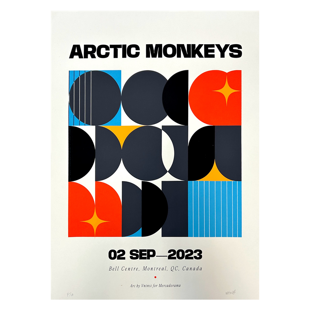 Arctic Monkeys Montreal 2023 x Vntnst Gig Poster