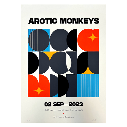 Arctic Monkeys Montreal 2023 x Vntnst Gig Poster