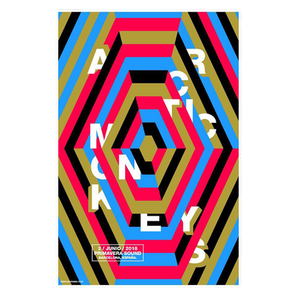 Arctic Monkeys Barcelona 2018 x Yurex Omazkin Gig poster