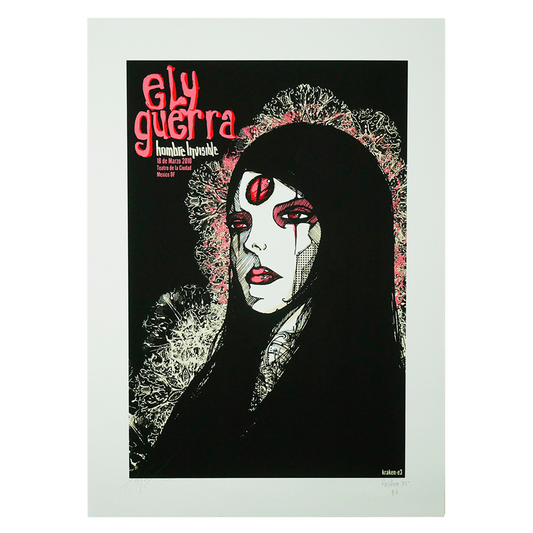 Ely Guerra Hombre Invisible, México 2010 Kraken Gig Poster