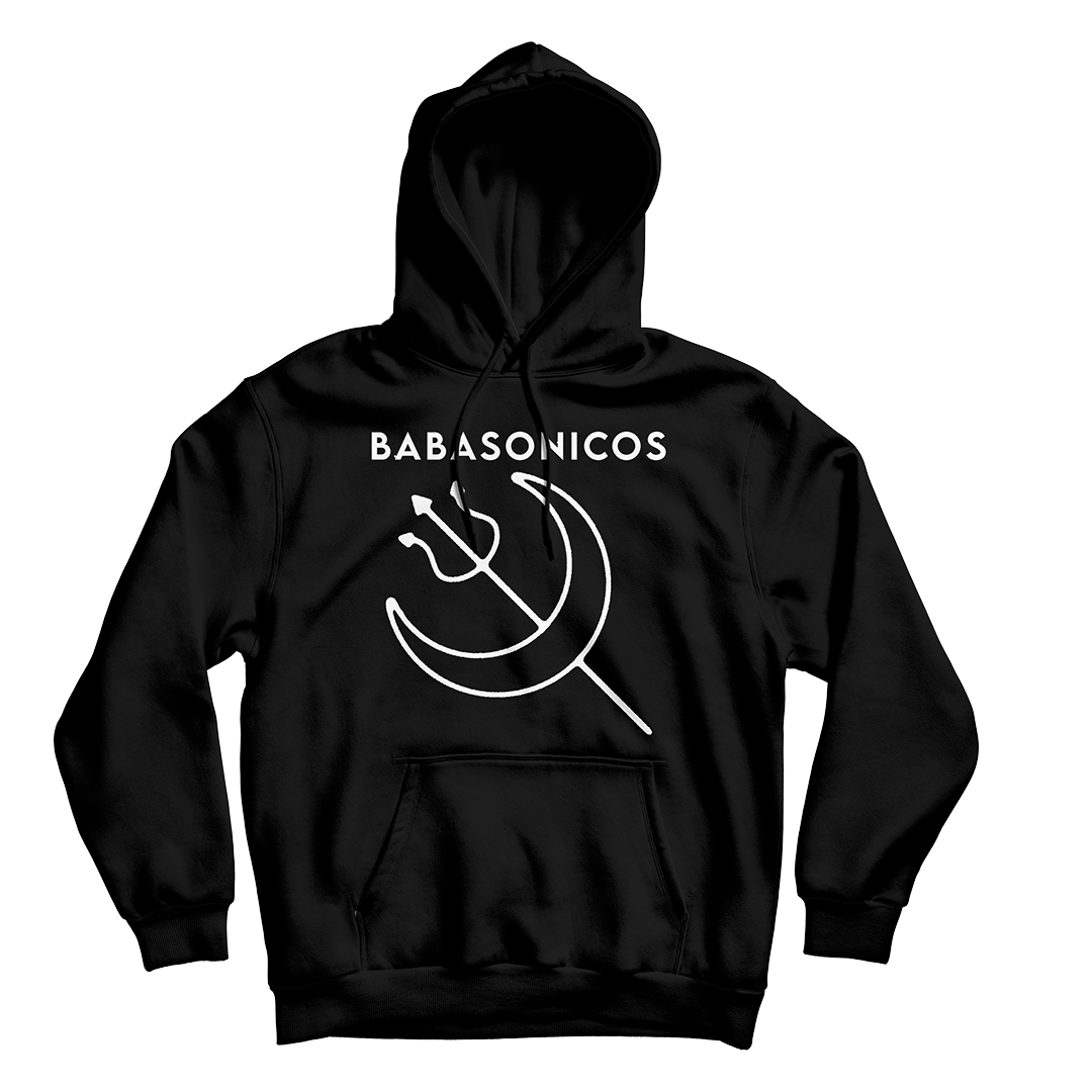 "Babasonicos Tour Hoodie" Logo Blanco