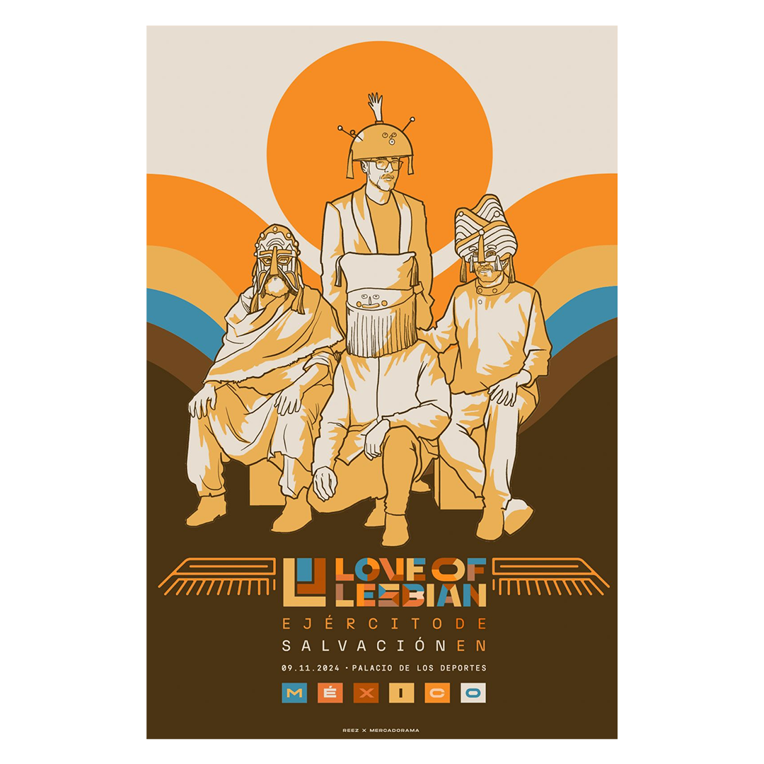 Reno Reez Love of Lesbian México 2024 x Reez Gig Poster – Mercadorama