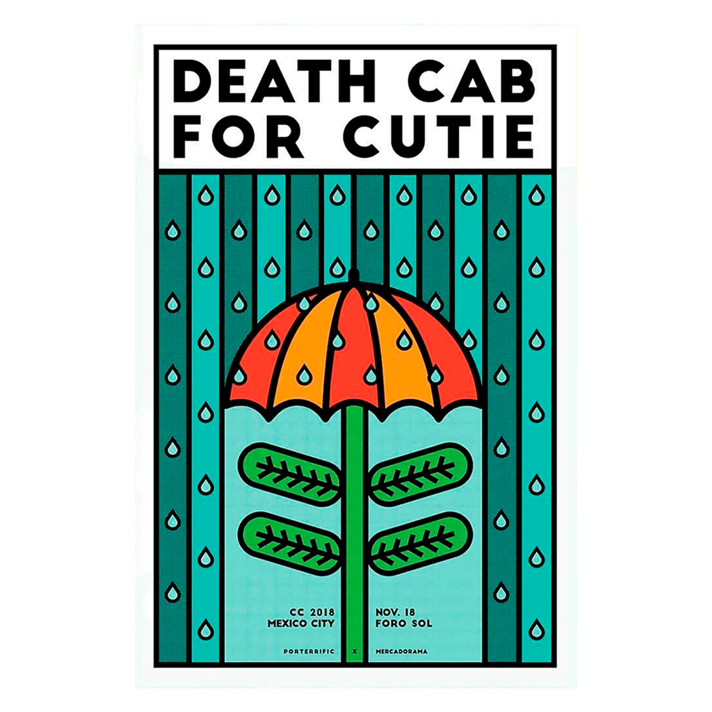 Death Cab for Cutie CDMX 2018 x Porterrific Gig Poster