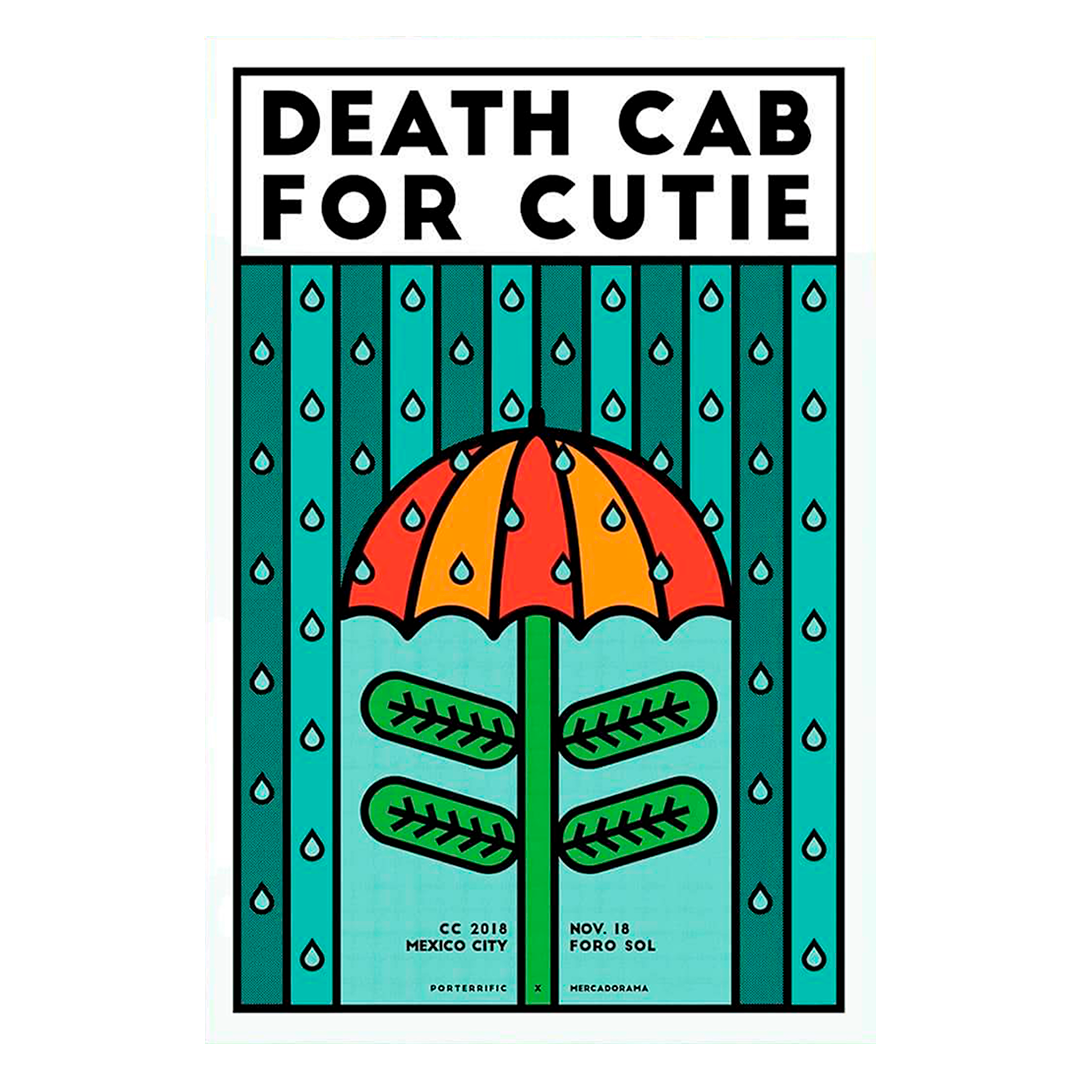 Death Cab for Cutie CDMX 2018 x Porterrific Gig Poster
