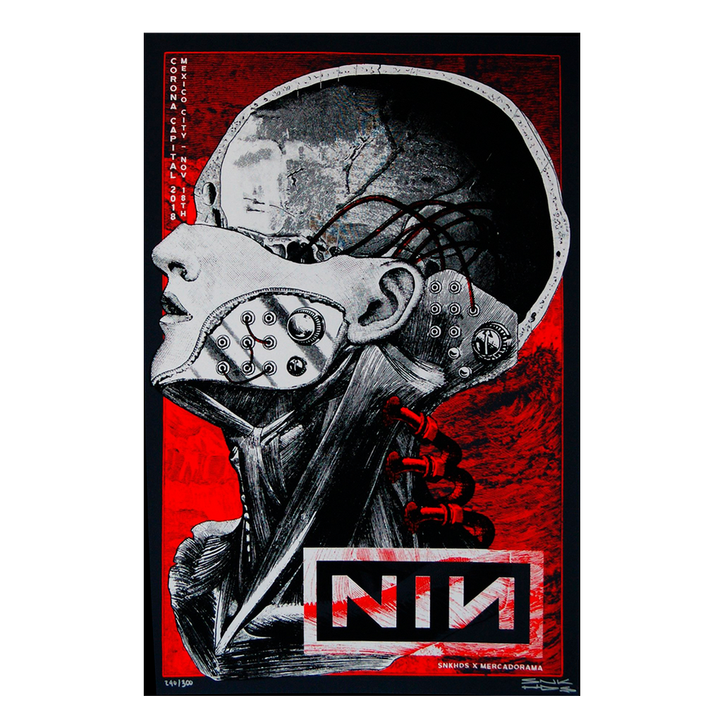 Nine Inch Nails CDMX 2018 x SNKHDS Gig Poster