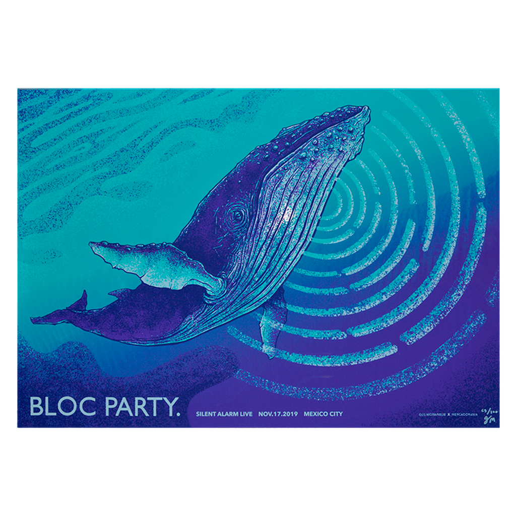 Bloc Party CDMX 2019 x Kattattak Studio Gig Poster