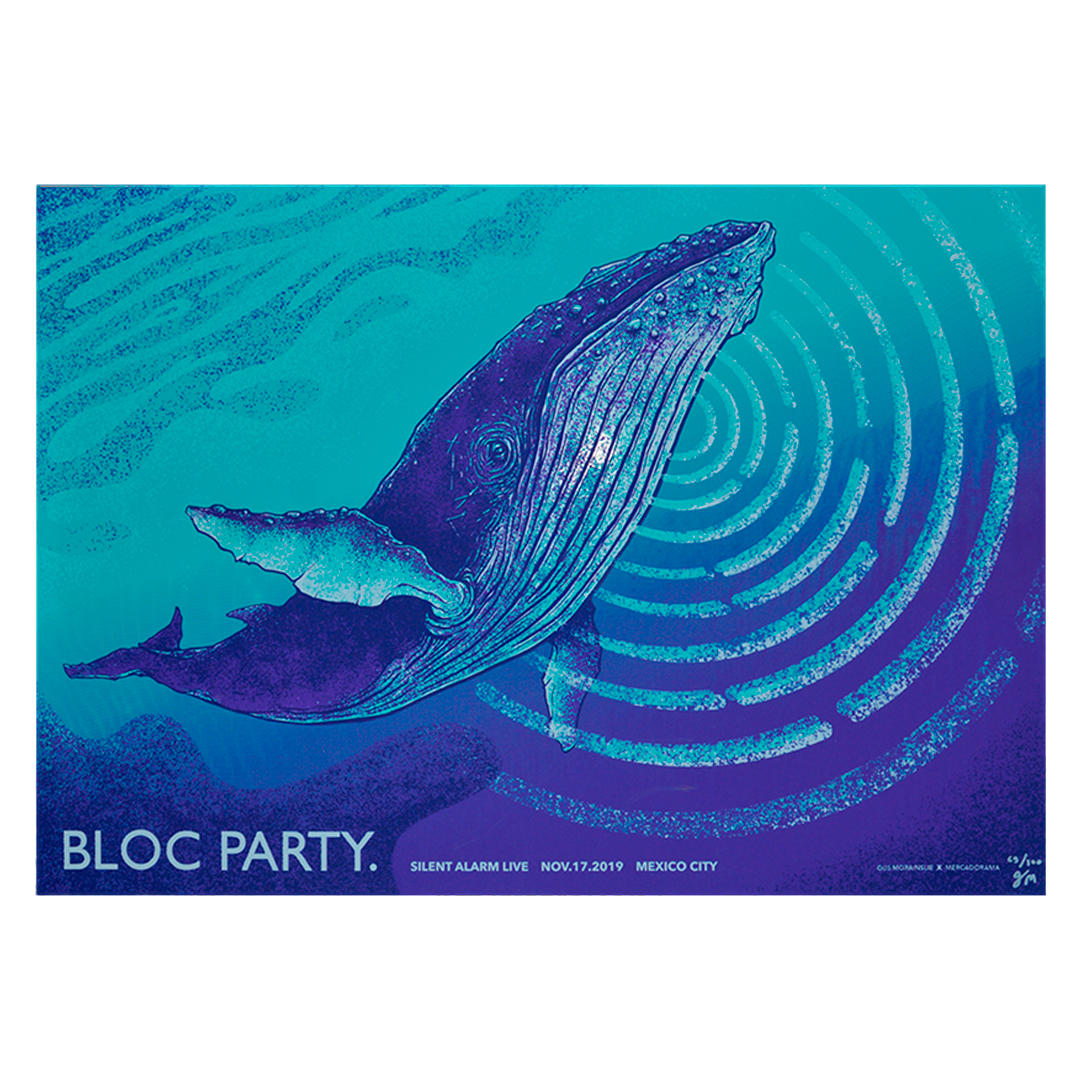 Bloc Party CDMX 2019 x Kattattak Studio Gig Poster