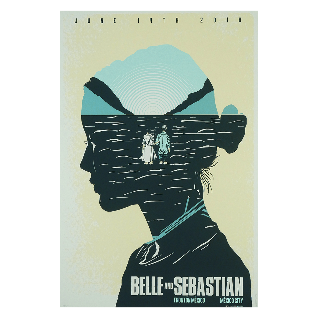 Belle and Sebastian CDMX 2018 x Nares Gig Poster