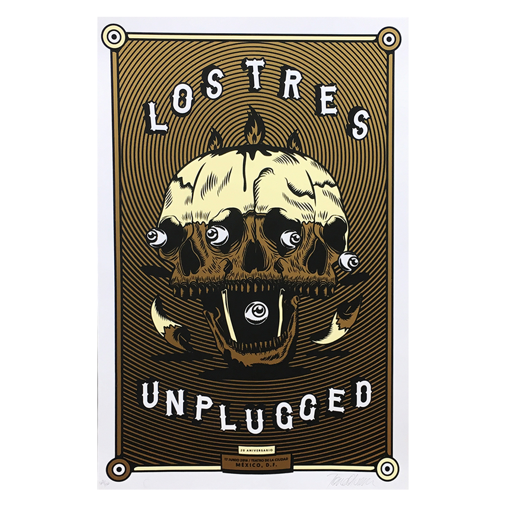 Los Tres CDMX 2016 x Tone Olvera Gig Poster