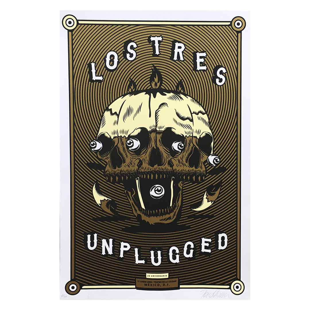 Los Tres CDMX 2016 x Tone Olvera Gig Poster