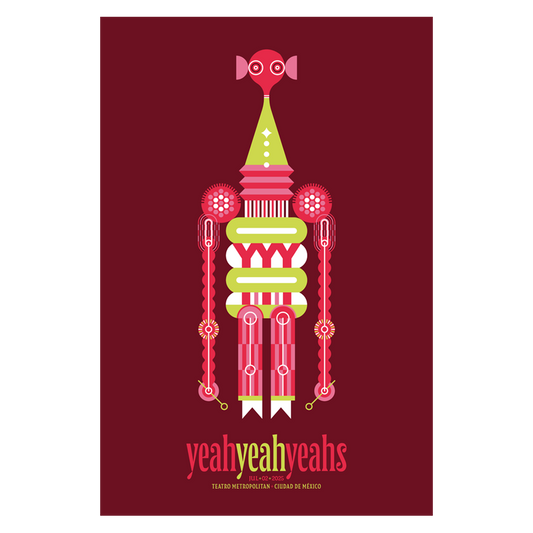Yeah Yeah Yeahs CDMX 3 x Quique Ollervides Gig Poster