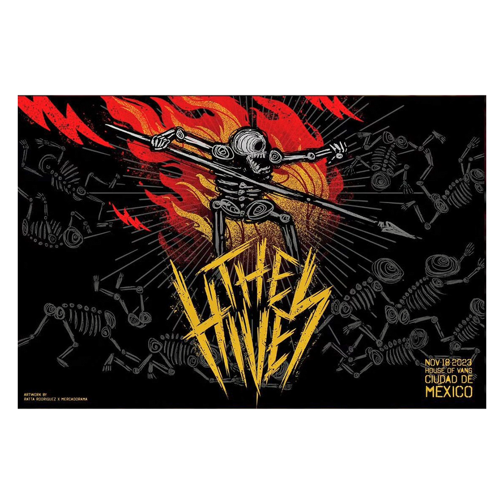 The Hives CDMX 2023 x Ratta Rodríguez Gig Poster