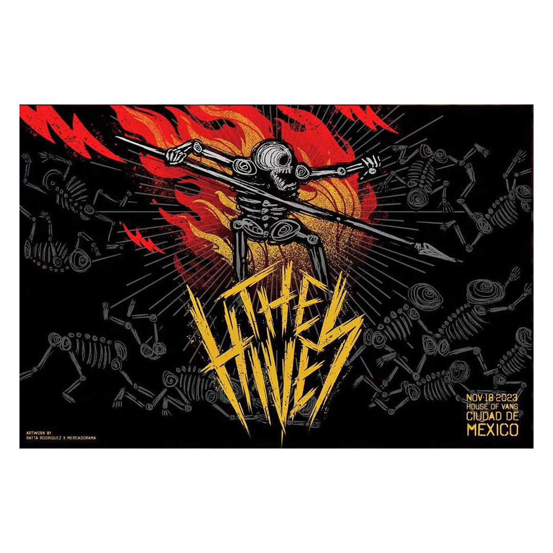 The Hives CDMX 2023 x Ratta Rodríguez Gig Poster