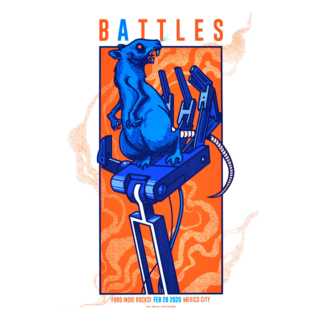Battles Mexico 2020 x Mike Sandoval Gig Poster