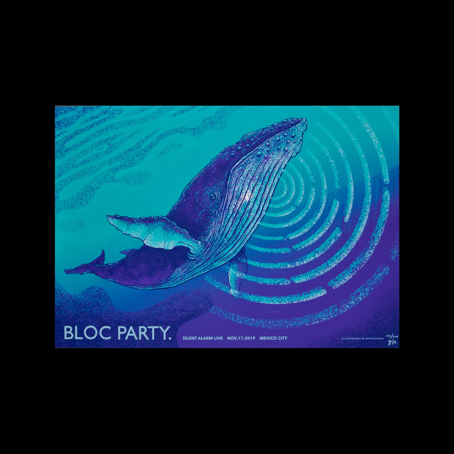 Bloc Party Mexico 2019 Gus Morainslie Gig Poster