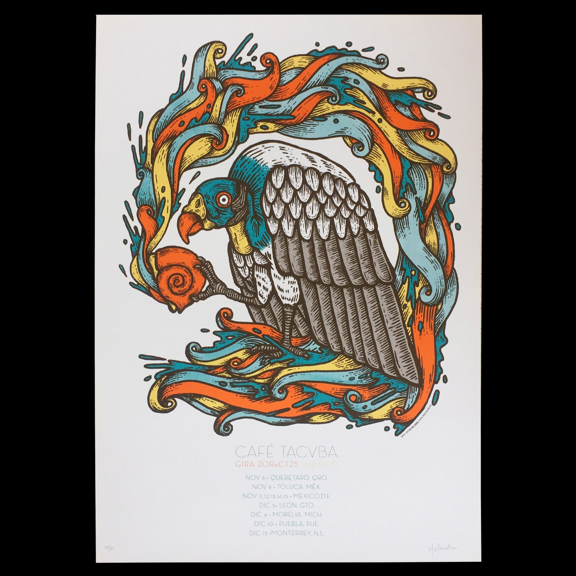 Cafe Tacvba 20ReCT25 2014 x Victor Melendez Gig Poster