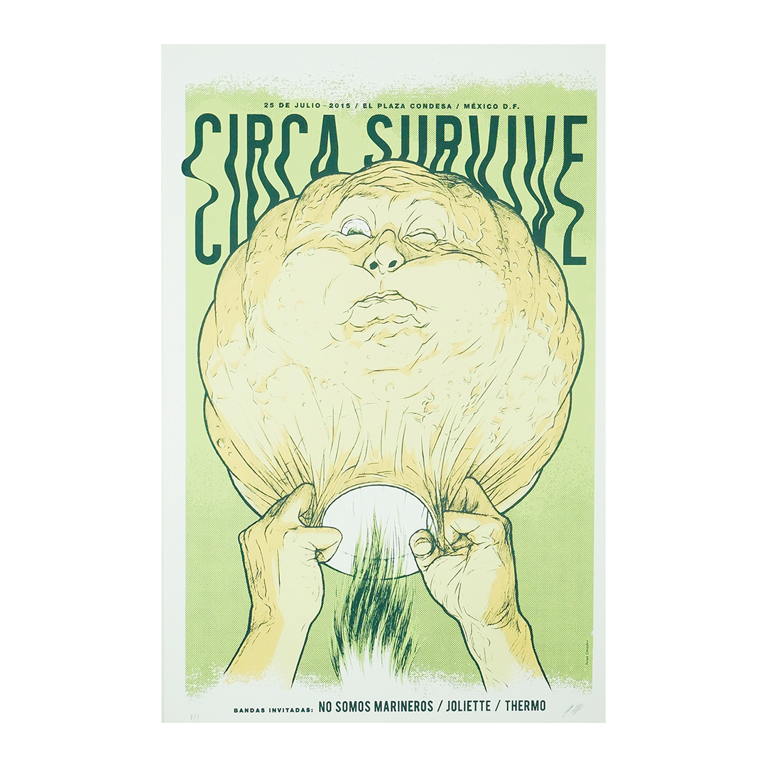 Circa Survive México 2015 x Yurex Omazkin Gig Poster