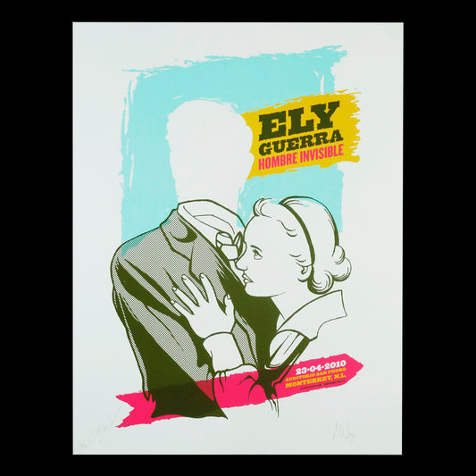 Ely Guerra Hombre Invisible, Monterrey 2010 Aldo Lugo Gig Poster