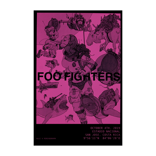 Foo Fighters Costa Rica 2019 Rodrigo Roji Gig Poster