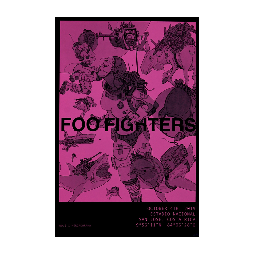 Foo Fighters Costa Rica 2019 Rodrigo Roji Gig Poster