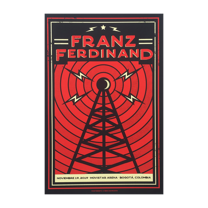 Franz Ferdinand en Bogotá 2019 Porterrific Gig Poster