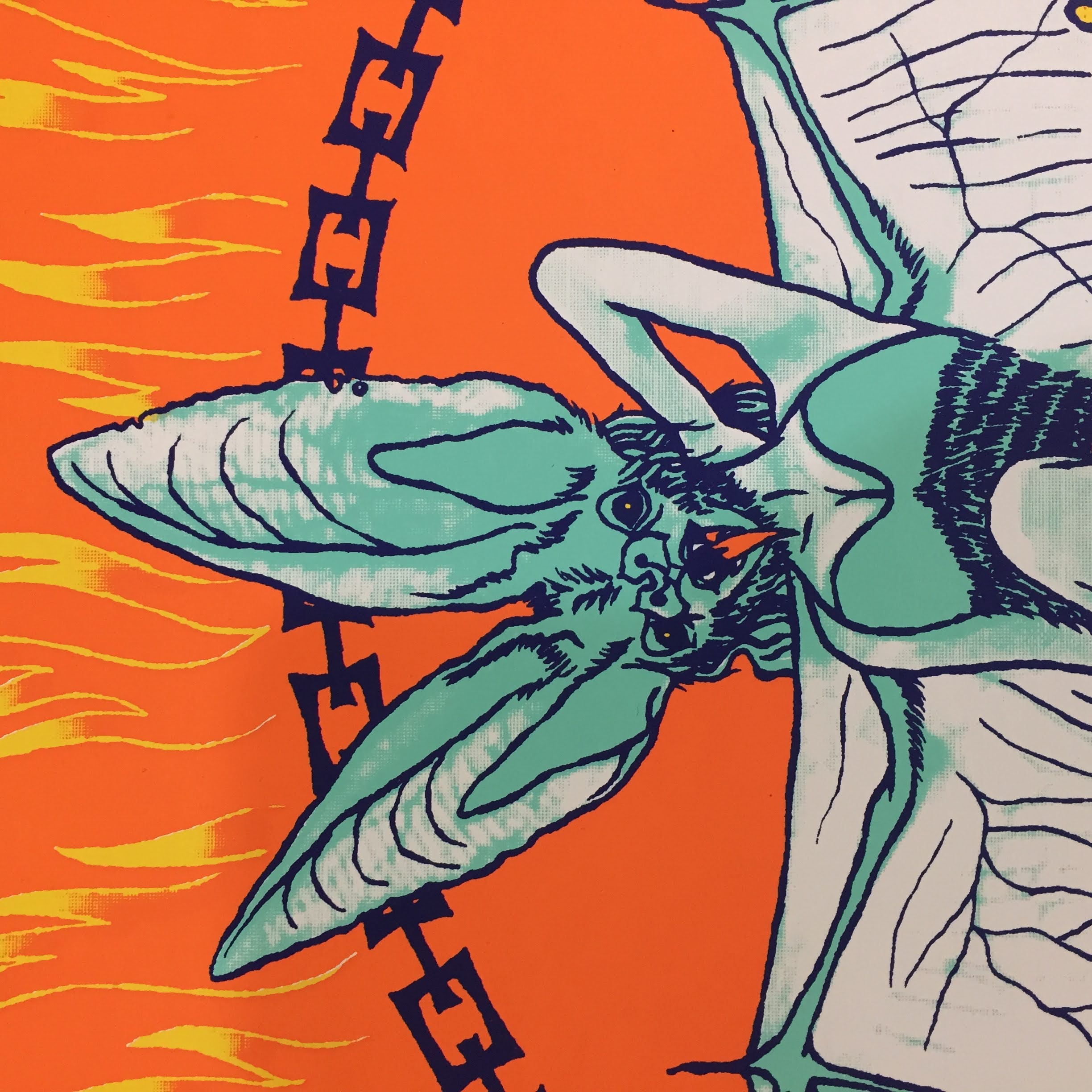 Queens of the Stone Age Santiago de Chile 2014 Quique Ollervides Gig Poster