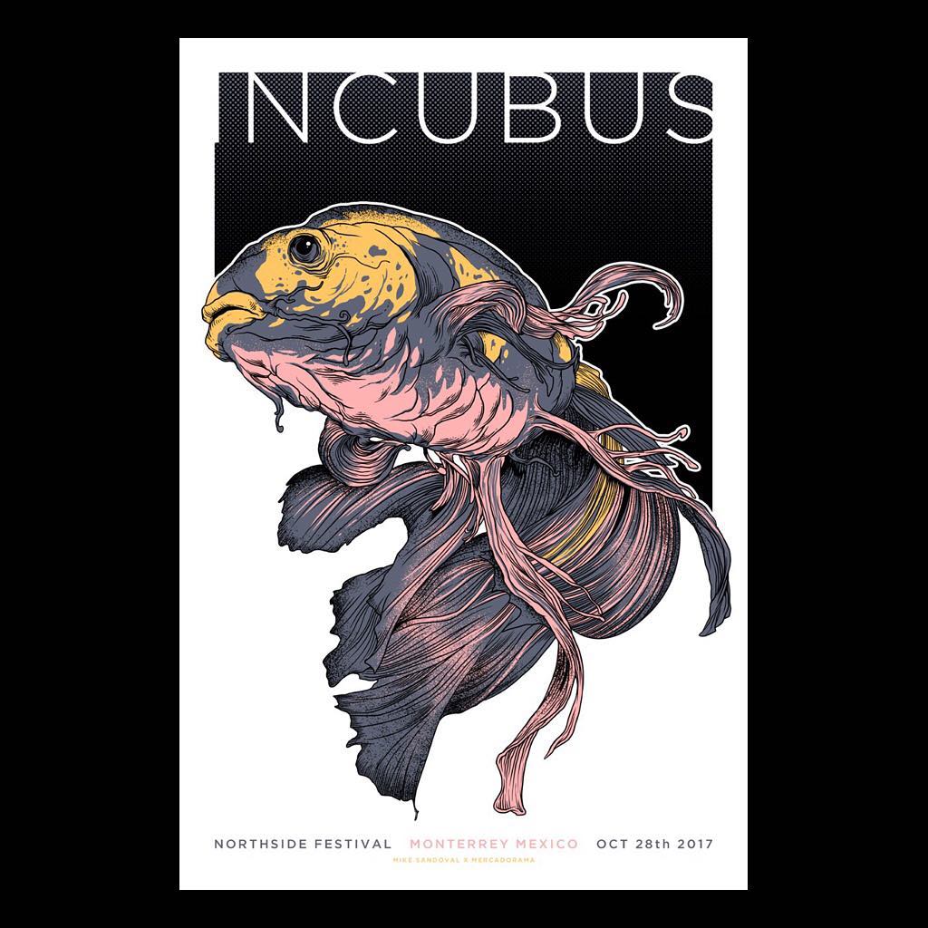 Incubus Monterrey 2017 Mike Sandoval Gig Poster