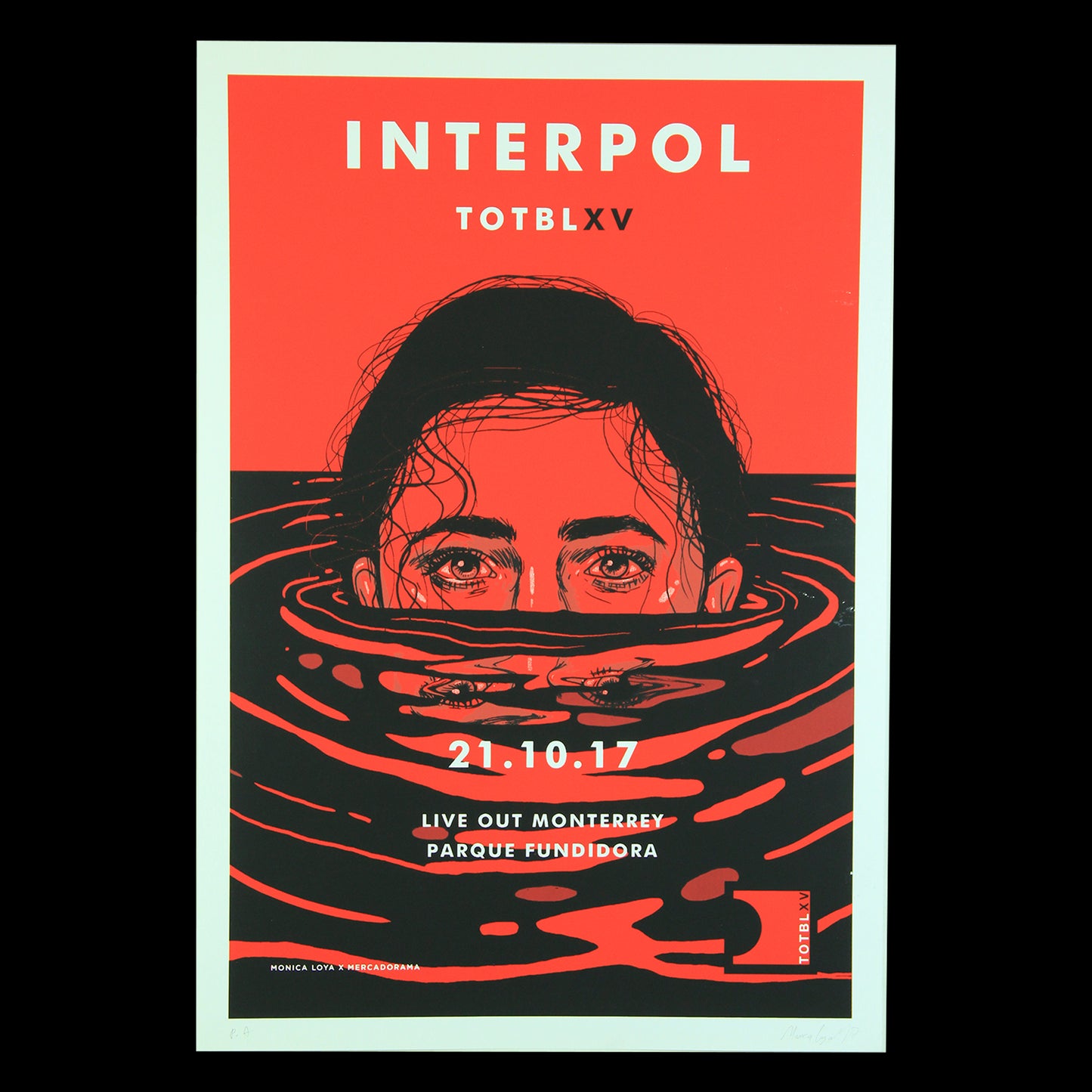 Interpol Monterrey 2017 Monica Loya Gig Poster