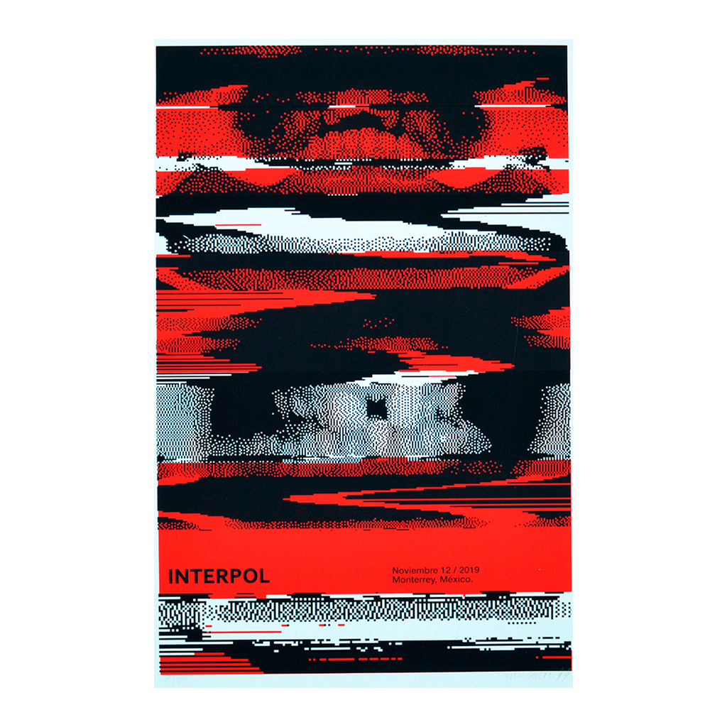 Interpol Monterrey 2019 Yurex Omazkin Gig poster