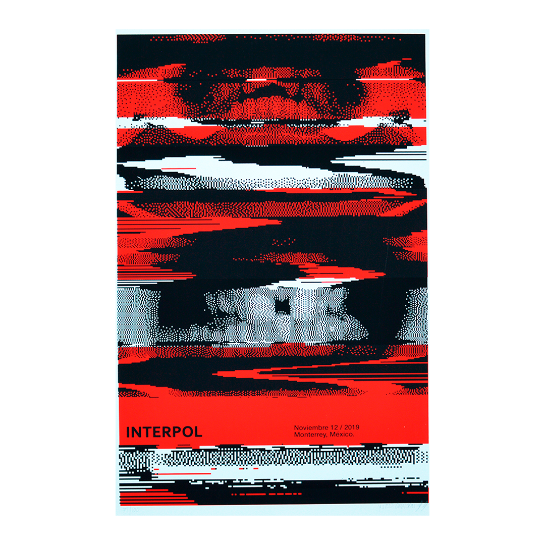 Interpol Monterrey 2019 Yurex Omazkin Gig poster