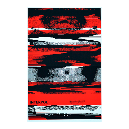 Interpol Monterrey 2019 Yurex Omazkin Gig poster