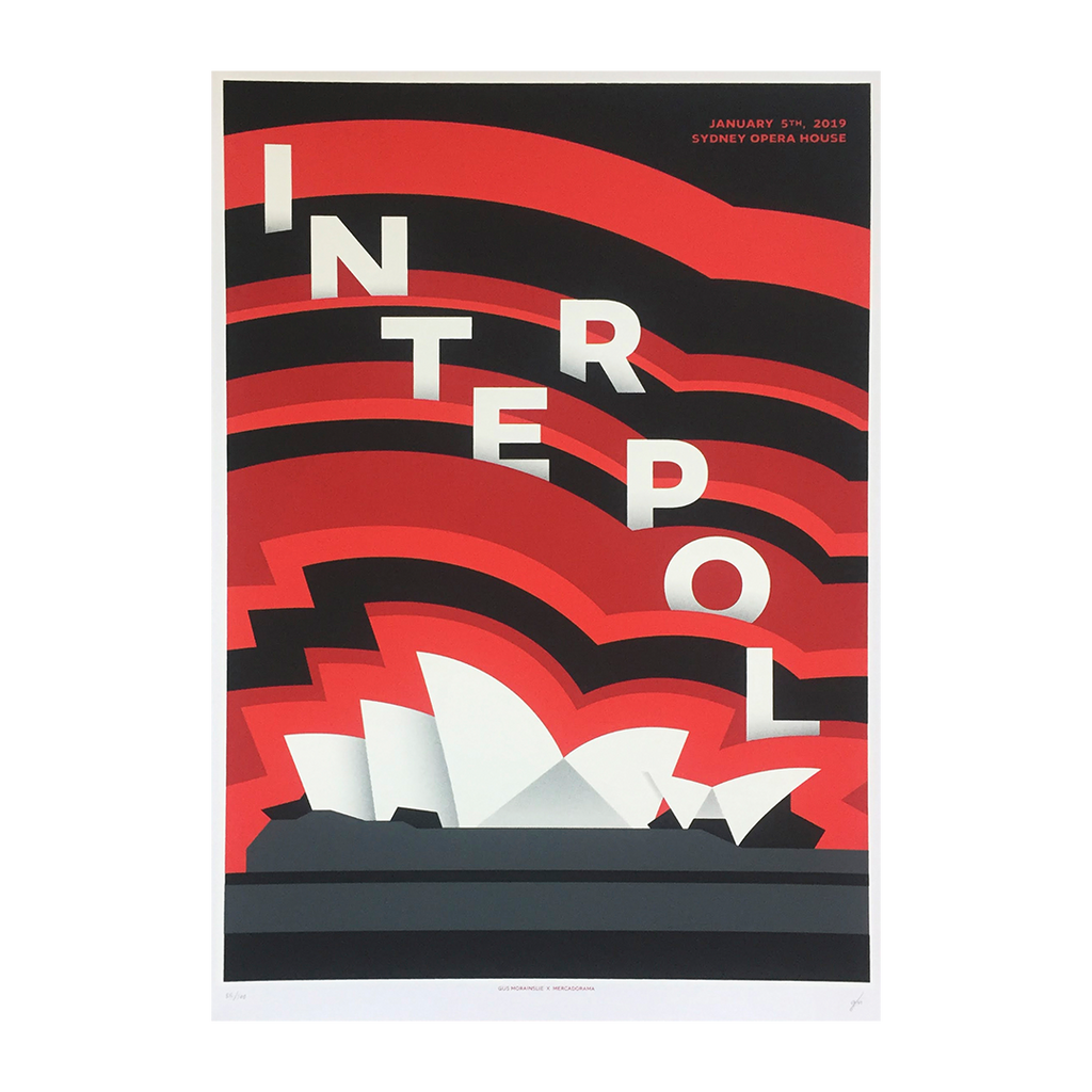 Interpol Sydney 2019 Gus Morainslie Gig Poster