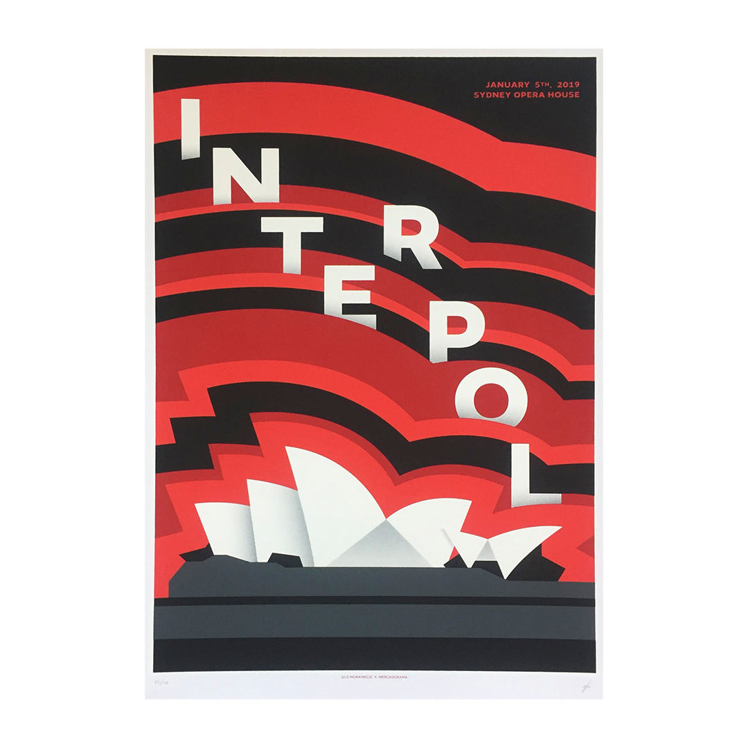 Interpol Sydney 2019 Gus Morainslie Gig Poster