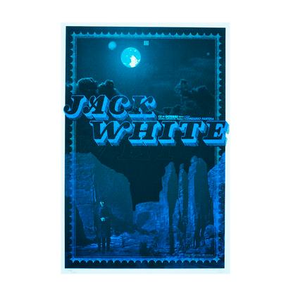 Jack White Puebla 2014 Quique Ollervides Gig poster