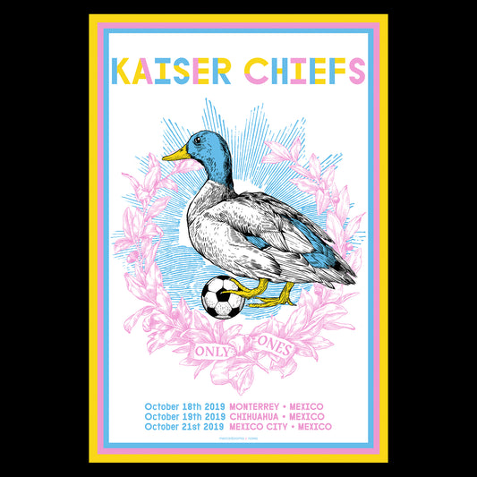 Kaiser Chiefs Mexico 2019 Nares Gig poster