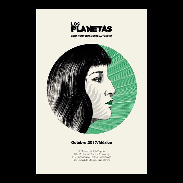 Los Planetas Gira Mexico 2017 Kraken Gig Poster