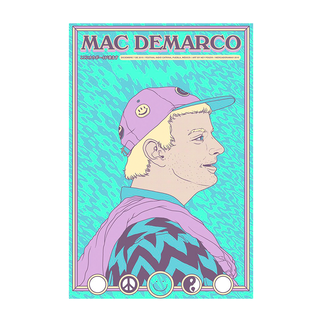 Mac DeMarco Puebla 2019 Pogo Gig poster