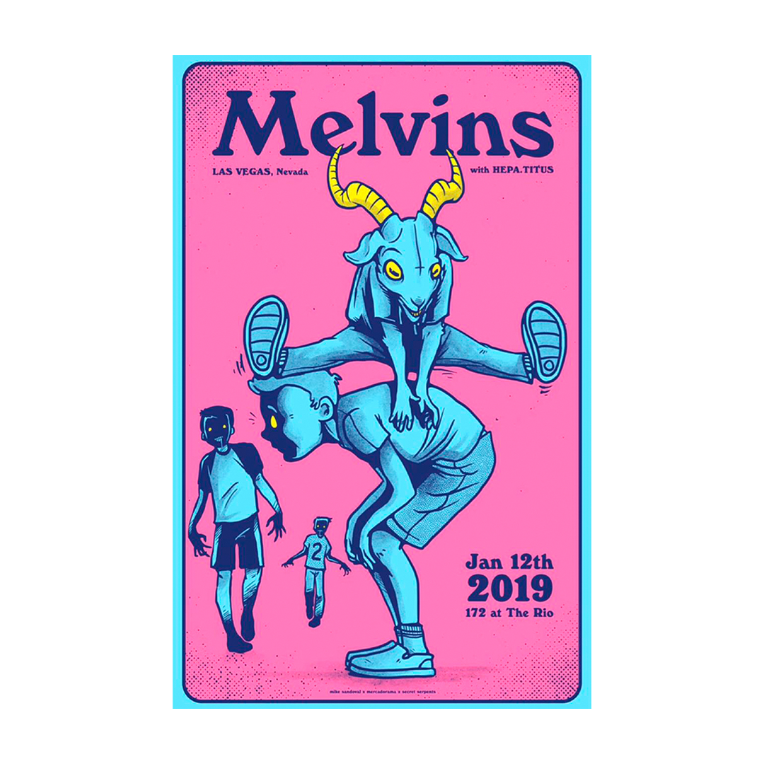 Melvins Las Vegas 2019 Mike Sandoval Gig Poster