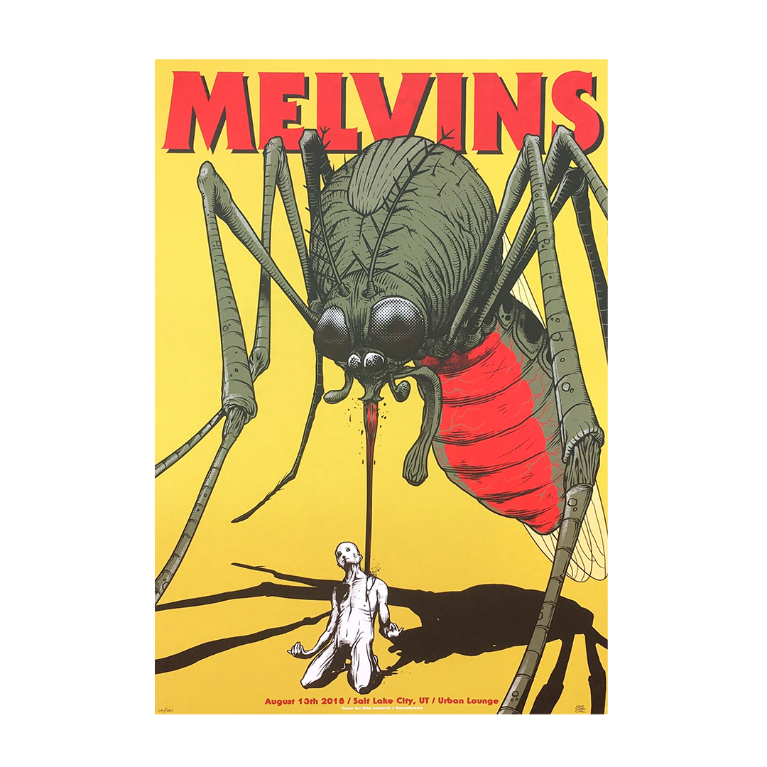 Melvins Salt Lake City 2018 Mike Sandoval Gig Poster