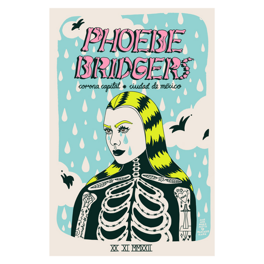 Phoebe Bridgers CC 2022 x Maremoto Gig Poster