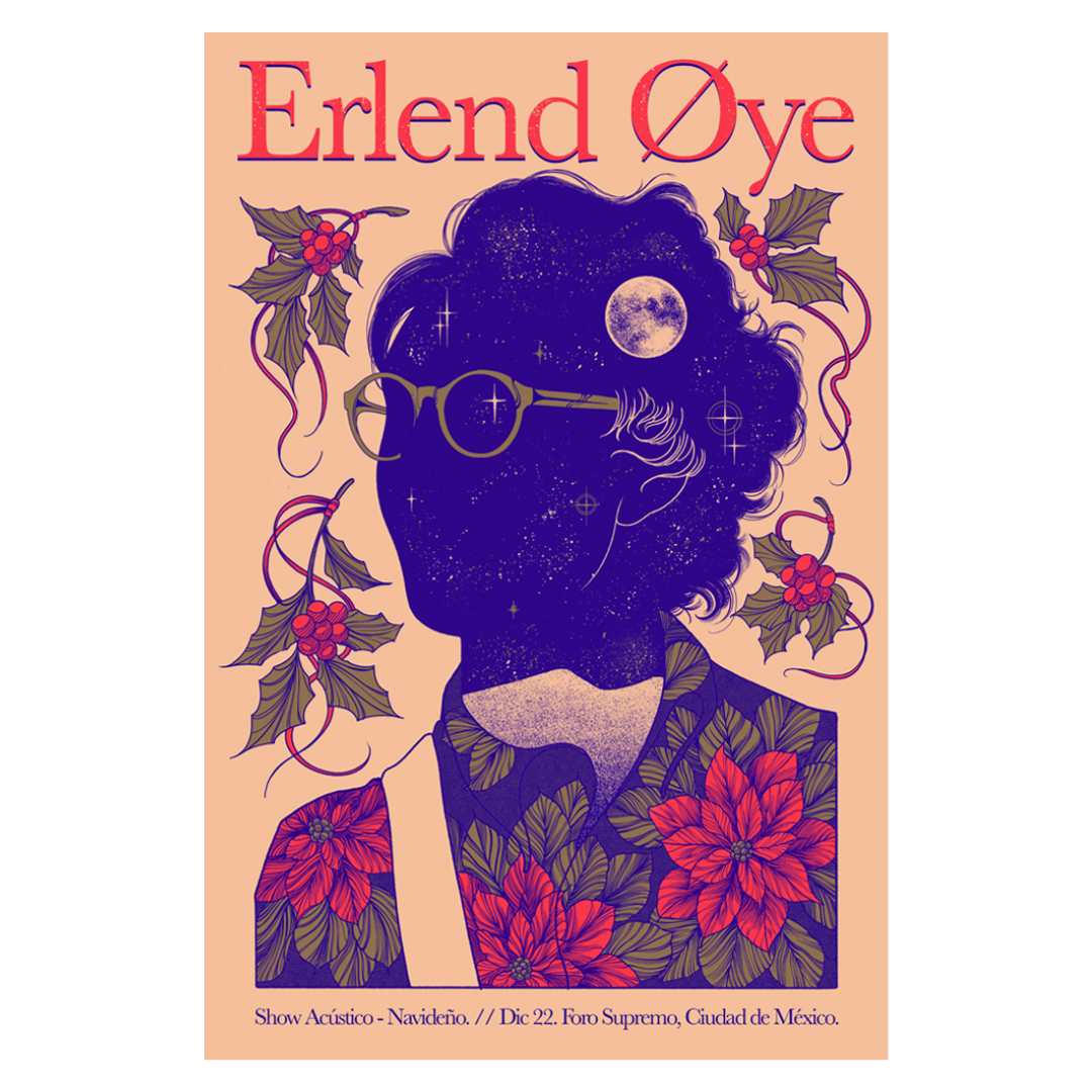 Erlend Oye Ciudad de México 2022 x Diego Andrade Gig Poster