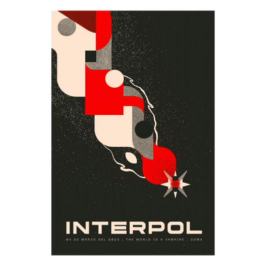 Interpol Ciudad de México 2023 Ramito de Violetas Gig Poster