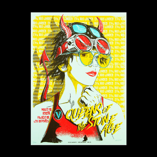 Queens of the Stone Age Colombia 2018 Garavato Gig Poster